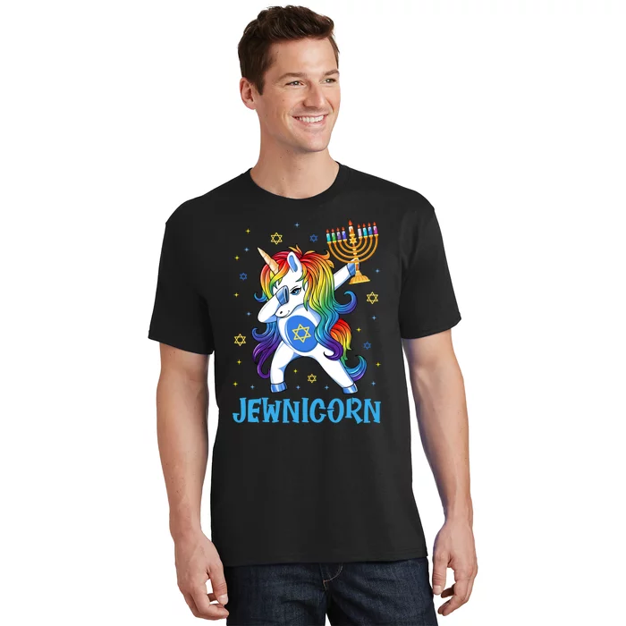 Jewnicorn Cute Unicorn Hanukkah Chanukah Pajamas Girls T-Shirt