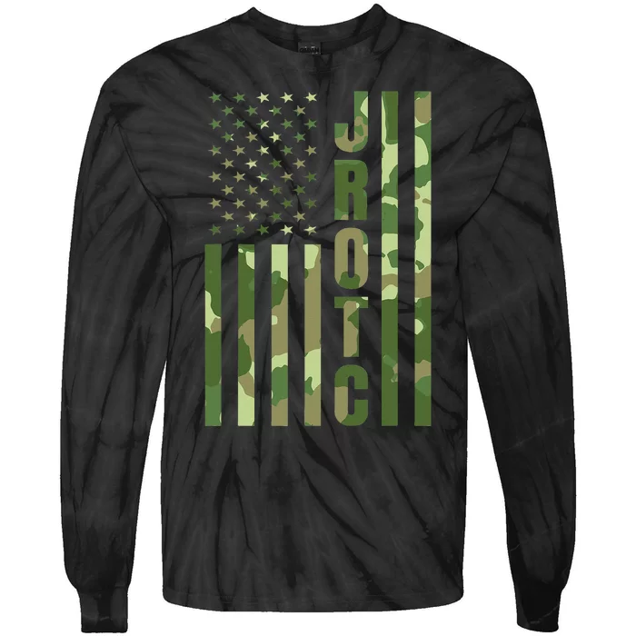 Jrotc Cadet United States Junior Rotc Camouflage Usa Flag Tie-Dye Long Sleeve Shirt