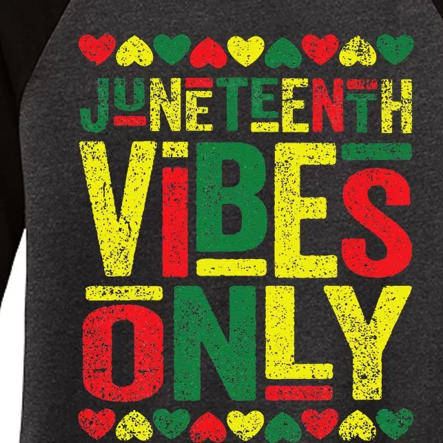 Juneteenth Cool Vibes Black History African American Women's Tri-Blend 3/4-Sleeve Raglan Shirt