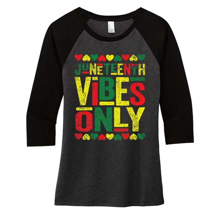 Juneteenth Cool Vibes Black History African American Women's Tri-Blend 3/4-Sleeve Raglan Shirt