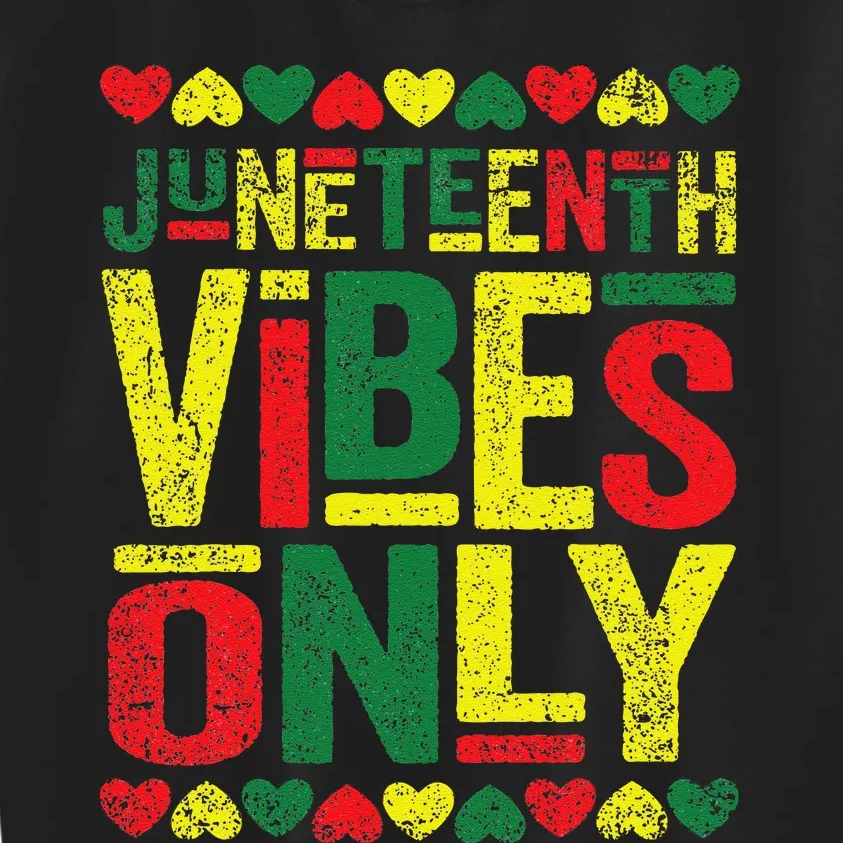 Juneteenth Cool Vibes Black History African American Kids Sweatshirt