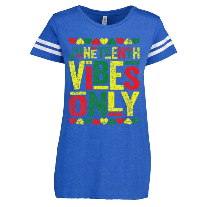 Juneteenth Cool Vibes Black History African American Enza Ladies Jersey Football T-Shirt