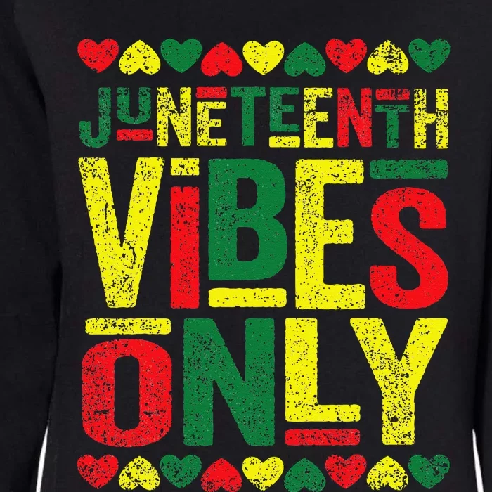 Juneteenth Cool Vibes Black History African American Womens California Wash Sweatshirt