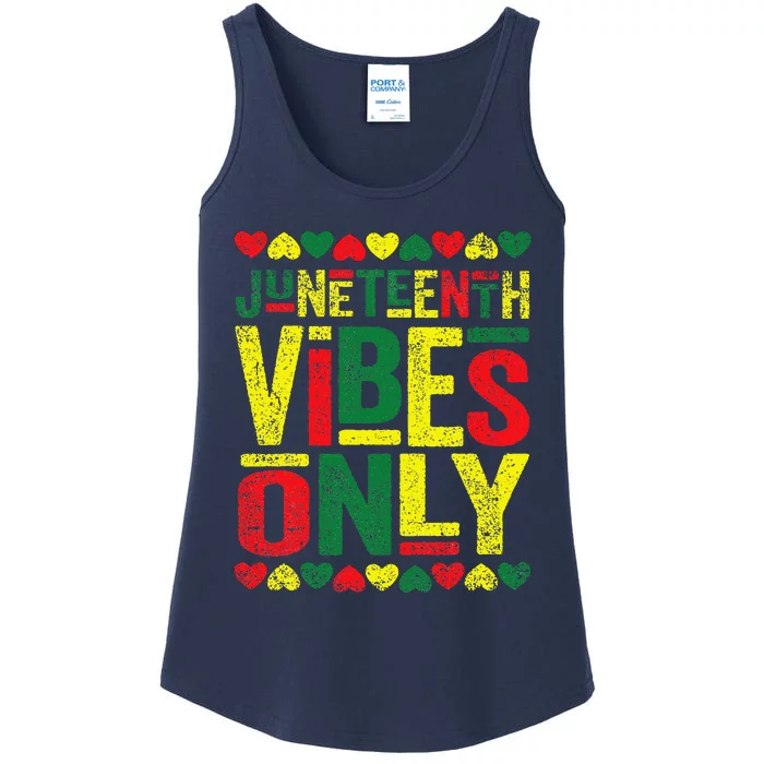 Juneteenth Cool Vibes Black History African American Ladies Essential Tank