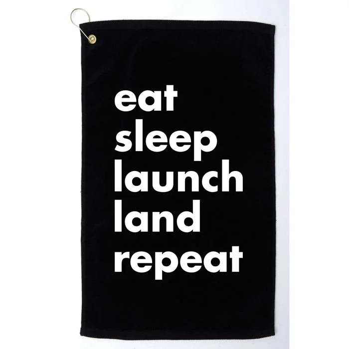 Jen Crowley Wearing Eat Sleep Launch Land Repeat Platinum Collection Golf Towel