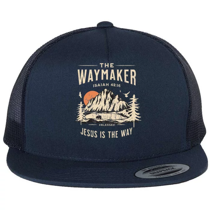 Jesus Christ Waymaker Gift Flat Bill Trucker Hat