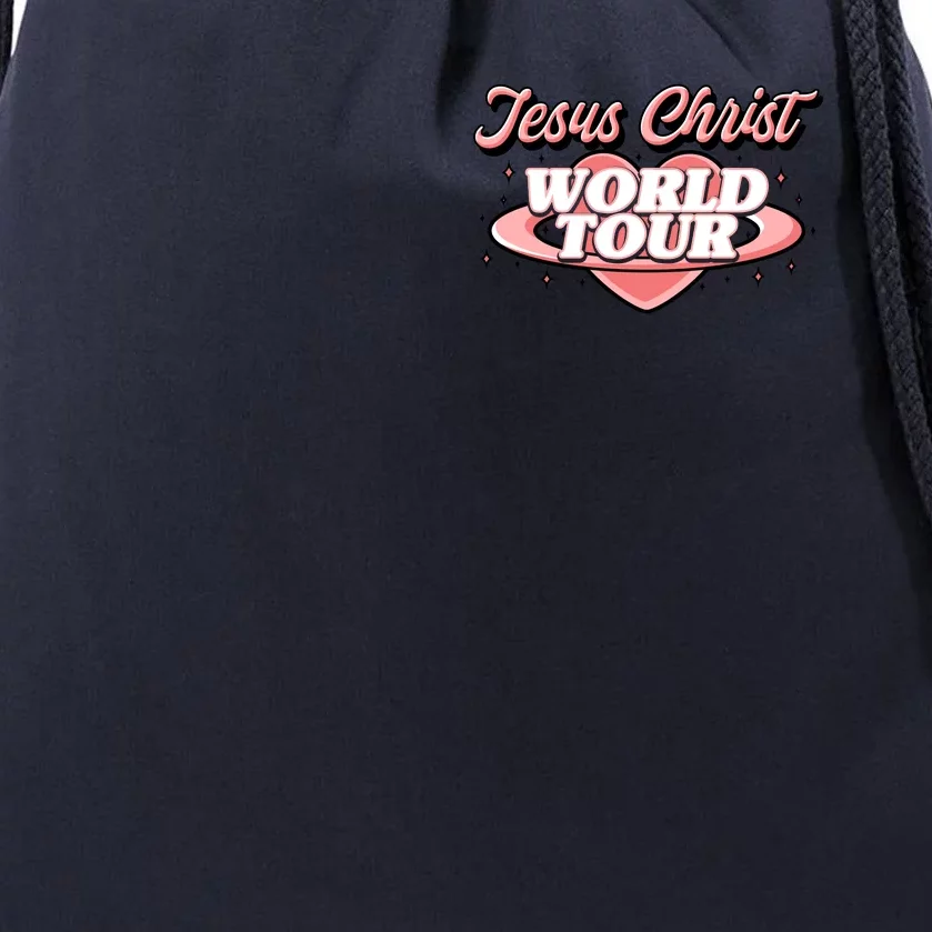 Jesus Christ World Tour Christian Faith Front & Back Drawstring Bag