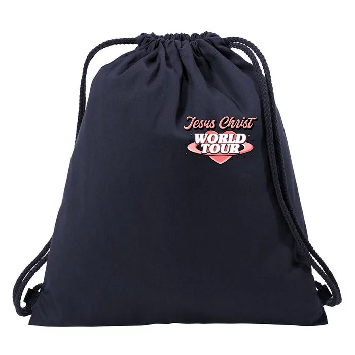 Jesus Christ World Tour Christian Faith Front & Back Drawstring Bag