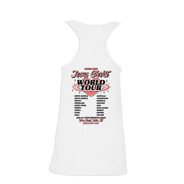 Jesus Christ World Tour Christian Faith Front & Back Ladies Essential Flowy Tank