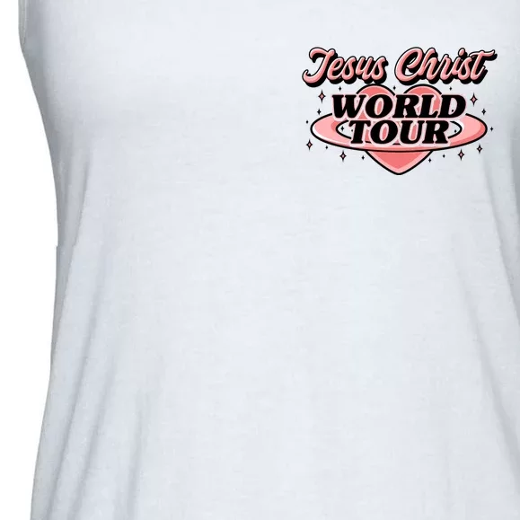 Jesus Christ World Tour Christian Faith Front & Back Ladies Essential Flowy Tank