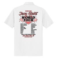 Jesus Christ World Tour Christian Faith Dry Zone Grid Polo