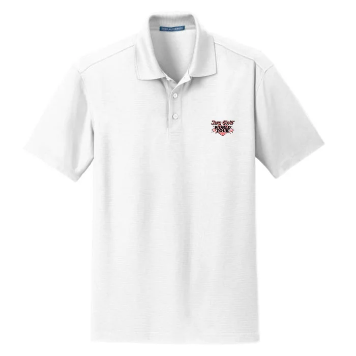 Jesus Christ World Tour Christian Faith Front & Back Dry Zone Grid Performance Polo