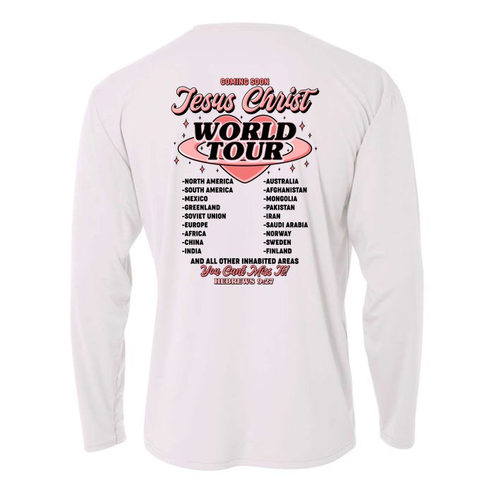 Jesus Christ World Tour Christian Faith Cooling Performance Long Sleeve Crew