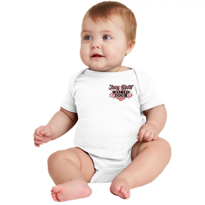 Jesus Christ World Tour Christian Faith Front & Back Baby Bodysuit