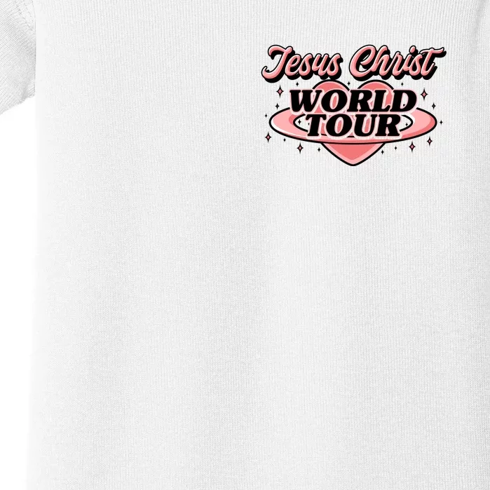 Jesus Christ World Tour Christian Faith Front & Back Baby Bodysuit