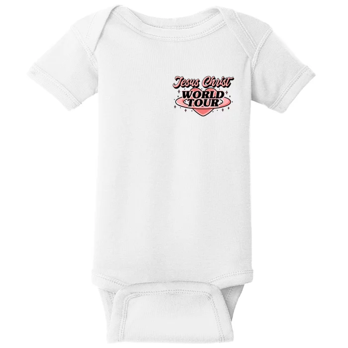 Jesus Christ World Tour Christian Faith Front & Back Baby Bodysuit