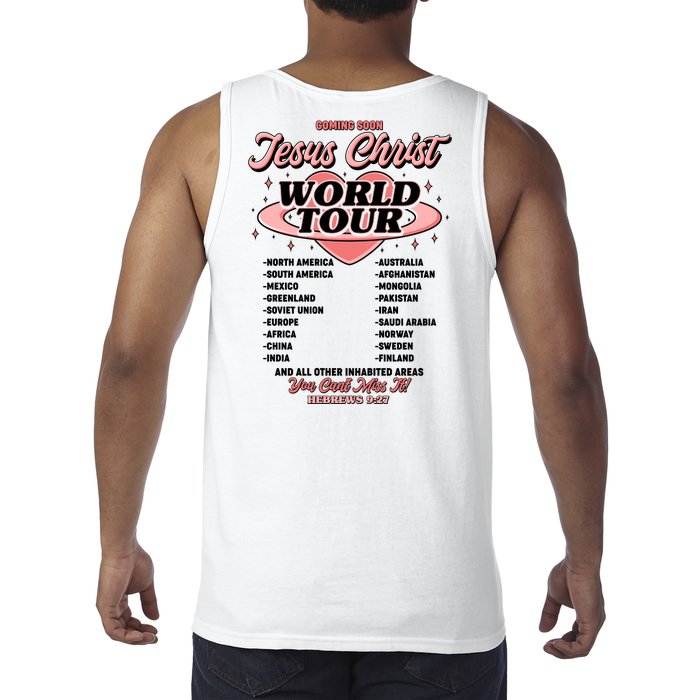 Jesus Christ World Tour Christian Faith Front & Back Tank Top