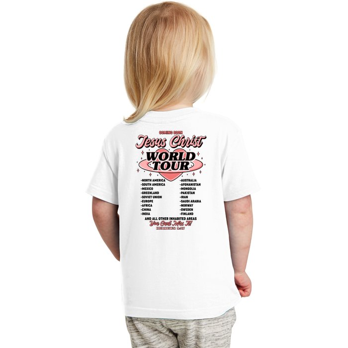 Jesus Christ World Tour Christian Faith Front & Back Toddler T-Shirt