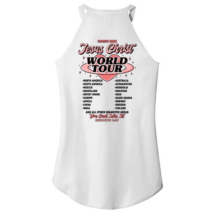 Jesus Christ World Tour Christian Faith Front & Back Women’s Perfect Tri Rocker Tank