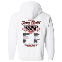 Jesus Christ World Tour Christian Faith Full Zip Hoodie