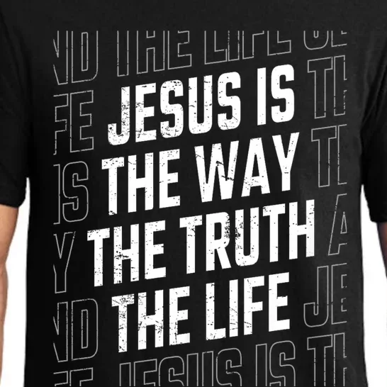 Jesus Christ Way Truth Life Family Christian Faith Pajama Set