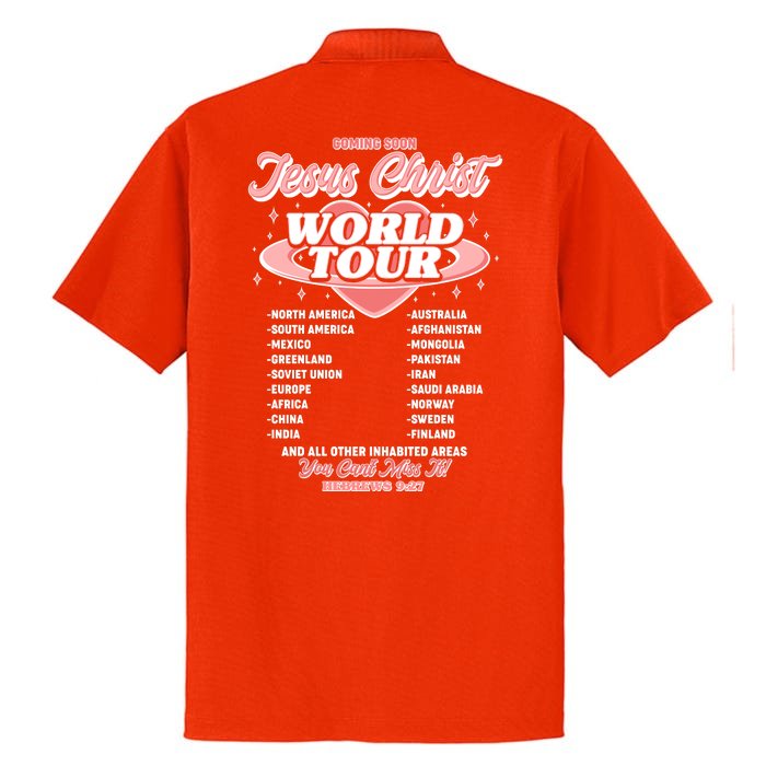 Jesus Christ World Tour Christian Concert Music Front & Back Dry Zone Grid Performance Polo