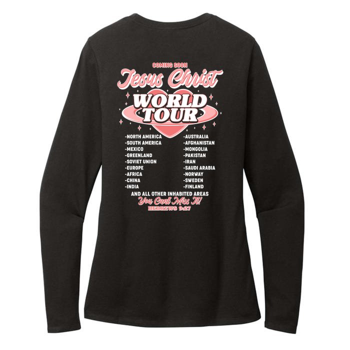 Jesus Christ World Tour Christian Concert Music Front & Back Womens CVC Long Sleeve Shirt