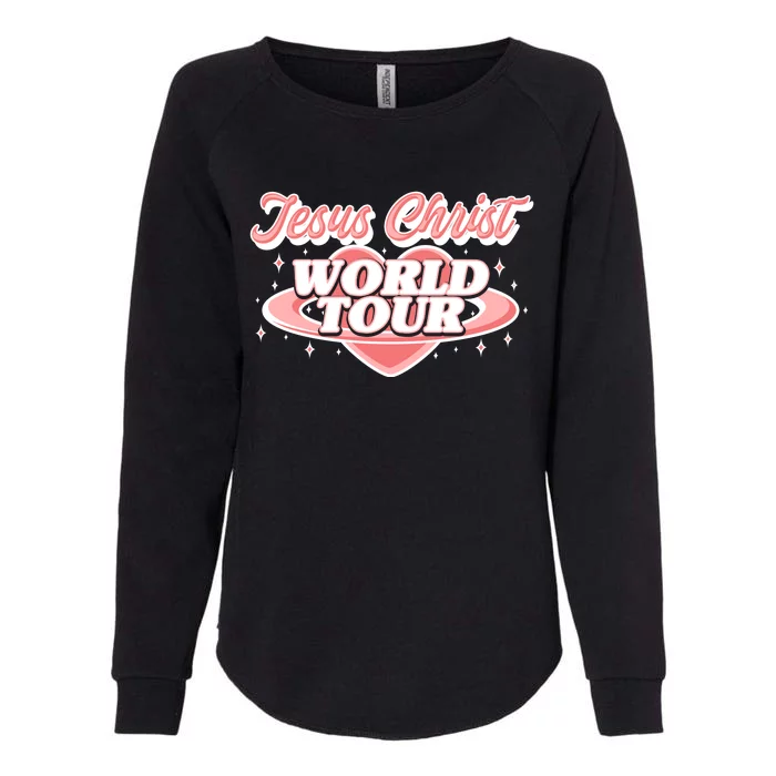 Jesus Christ World Tour Christian Concert Music Front & Back Womens California Wash Sweatshirt