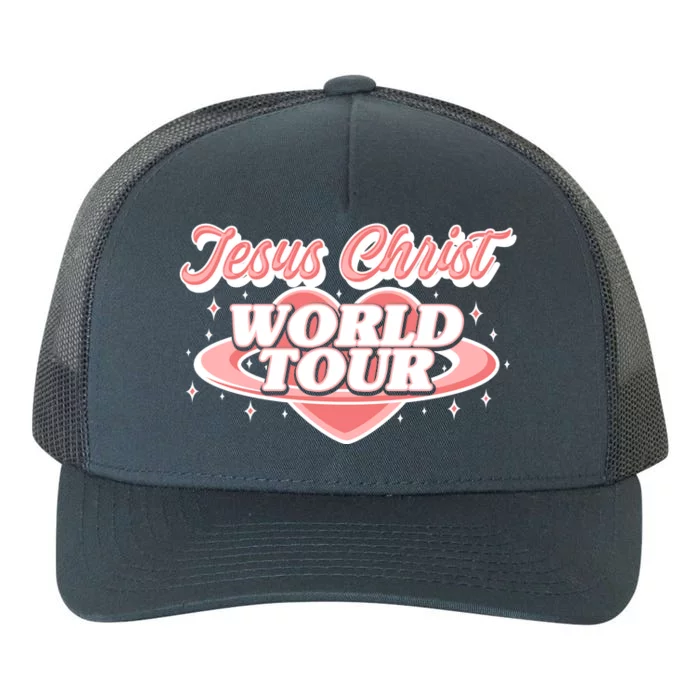 Jesus Christ World Tour Christian Concert Music Front & Back Yupoong Adult 5-Panel Trucker Hat