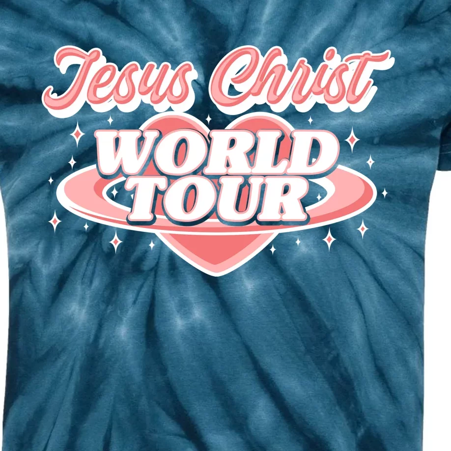 Jesus Christ World Tour Christian Concert Music Front & Back Kids Tie-Dye T-Shirt