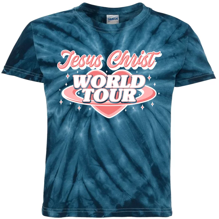 Jesus Christ World Tour Christian Concert Music Front & Back Kids Tie-Dye T-Shirt