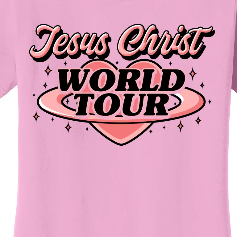 Jesus Christ World Tour Christian Concert Music Front & Back Women's T-Shirt