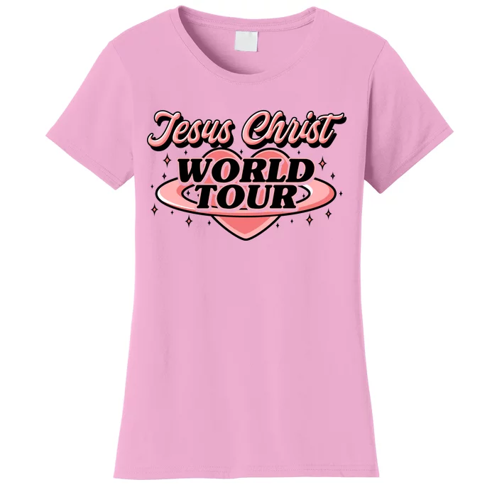 Jesus Christ World Tour Christian Concert Music Front & Back Women's T-Shirt