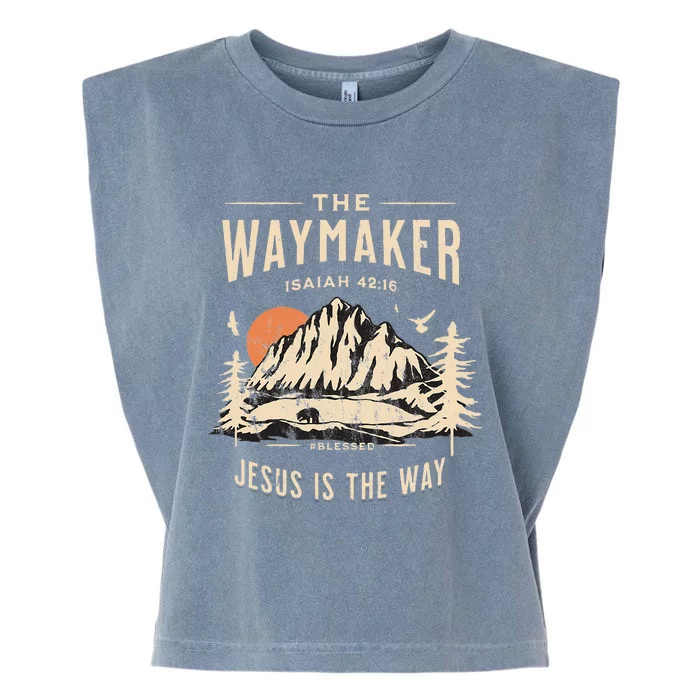 Jesus Christ Waymaker Garment-Dyed Women's Muscle Tee