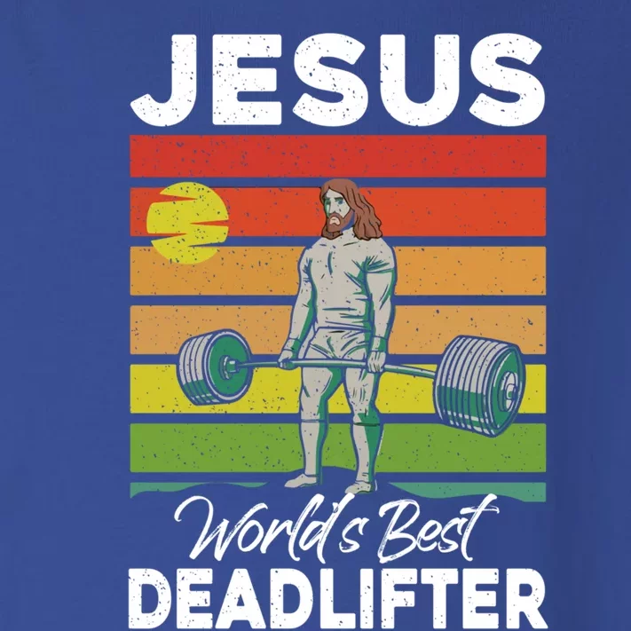 Jesus Christian World Best Deadlifter Funny Weight Lifting Funny Gift Toddler Long Sleeve Shirt