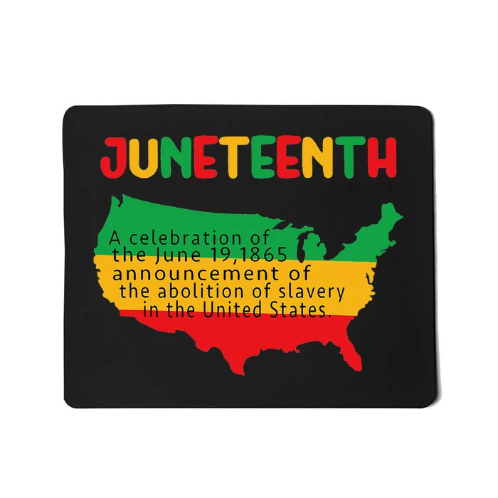 Juneteenth Definition 1865 African American Pride Mousepad