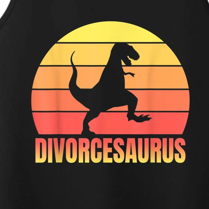 Just Divorced AF Funny Divorce Party Dinosaur Gift Performance Tank