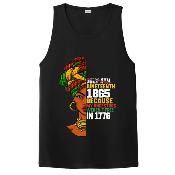 Juneteenth Day Ancestors Free 1776 July 4th Black African11 Performance Tank