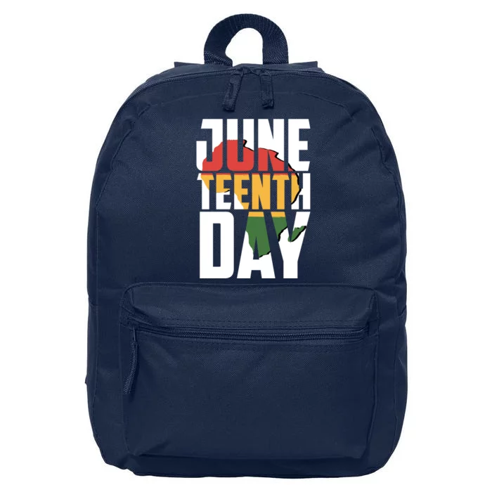 Juneteenth Day African American Pride 16 in Basic Backpack