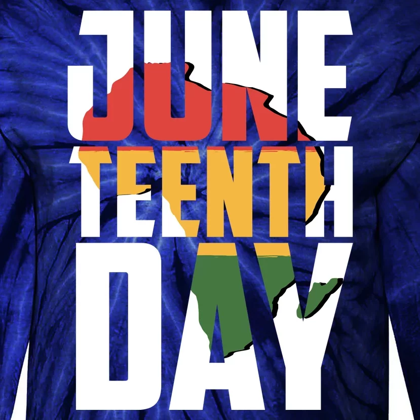 Juneteenth Day African American Pride Tie-Dye Long Sleeve Shirt