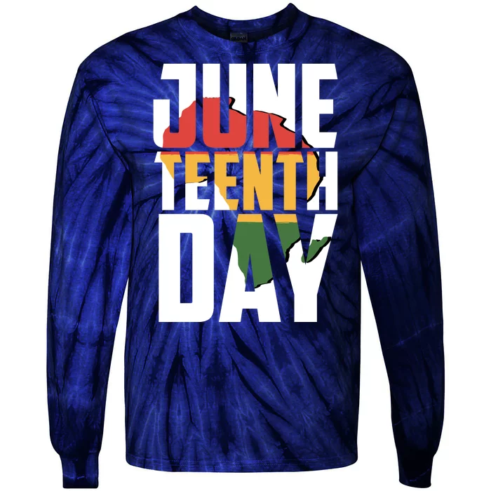 Juneteenth Day African American Pride Tie-Dye Long Sleeve Shirt