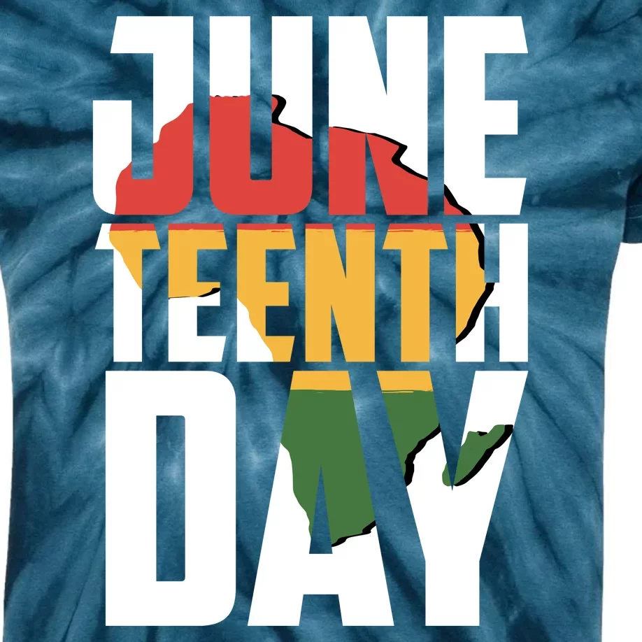 Juneteenth Day African American Pride Kids Tie-Dye T-Shirt