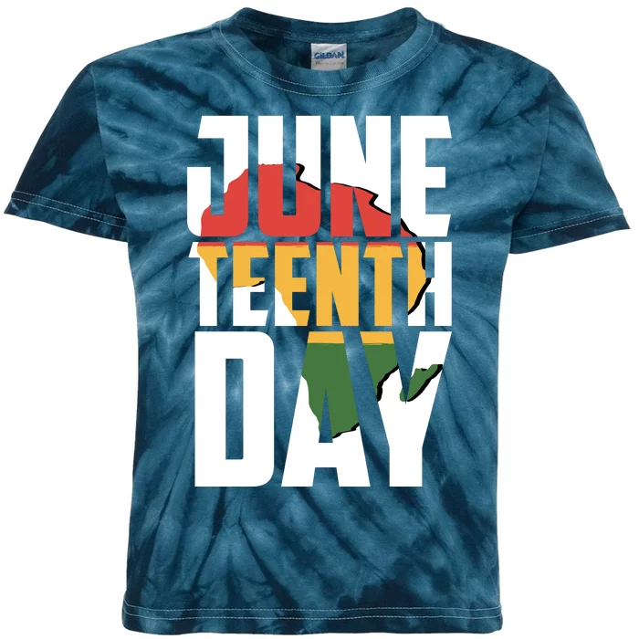 Juneteenth Day African American Pride Kids Tie-Dye T-Shirt