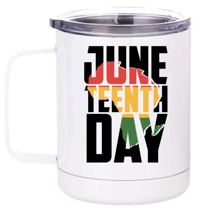 Juneteenth Day African American Pride Front & Back 12oz Stainless Steel Tumbler Cup