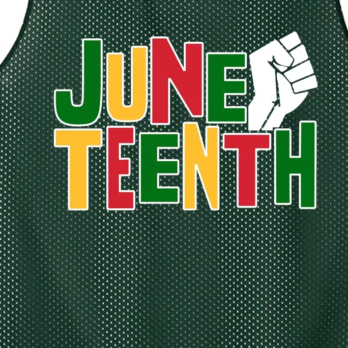 Juneteenth Day Black Power Mesh Reversible Basketball Jersey Tank