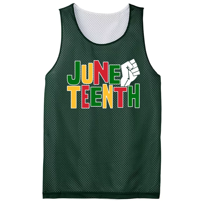 Juneteenth Day Black Power Mesh Reversible Basketball Jersey Tank