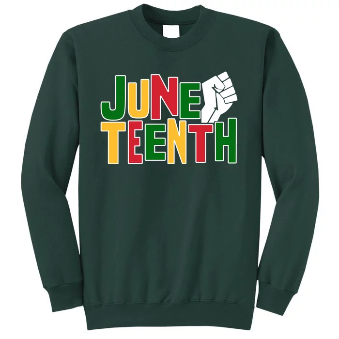 Juneteenth Day Black Power Tall Sweatshirt