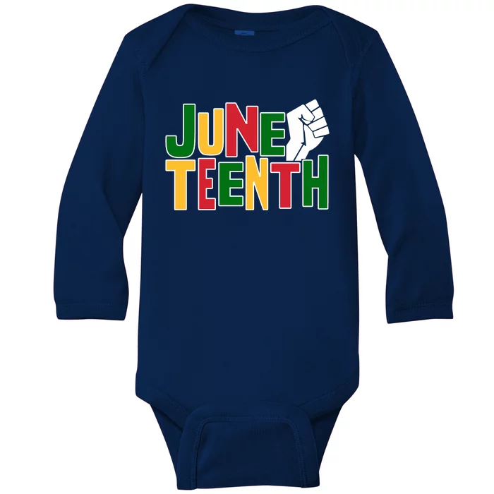 Juneteenth Day Black Power Baby Long Sleeve Bodysuit