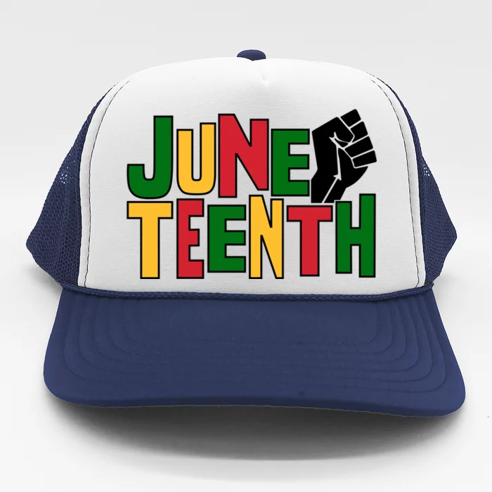 Juneteenth Day Black Power Trucker Hat