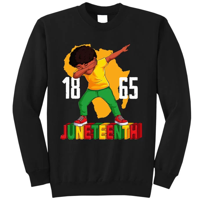 Juneteenth Dabbing Boy Black African Sweatshirt